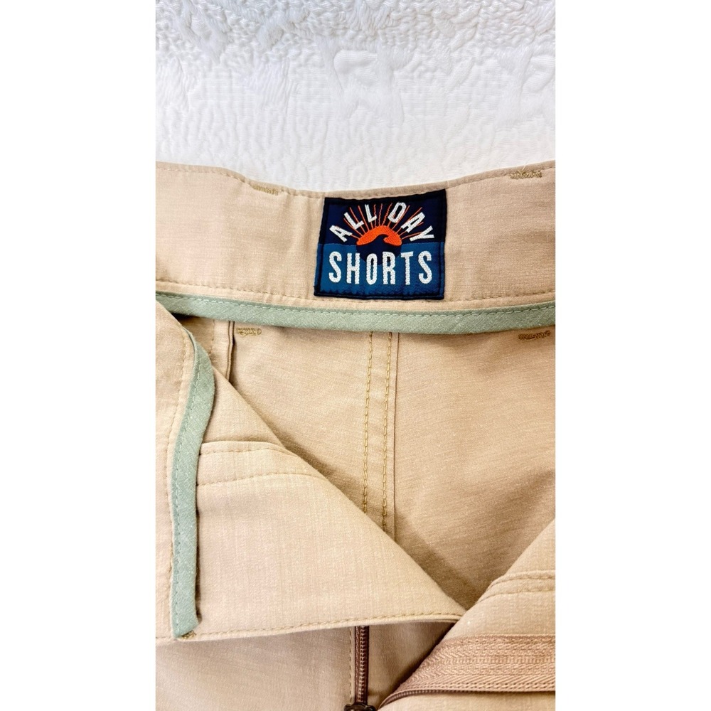 Vintage Flaherty All Day Shorts Size 30 Kakhi Draw String Waist Good Condition - Picture 8 of 13